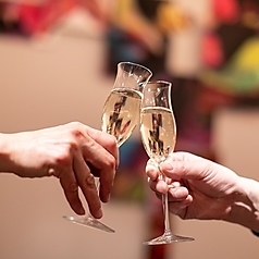 【人気の理由その10】 フルーツシャンパンご用意(写真)